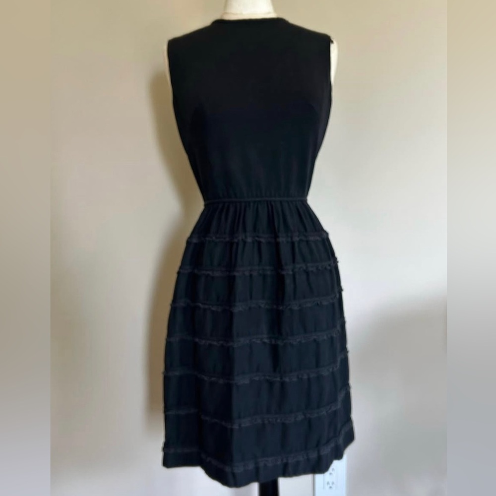 Vintage Gay Gibson Black Cotton Dress